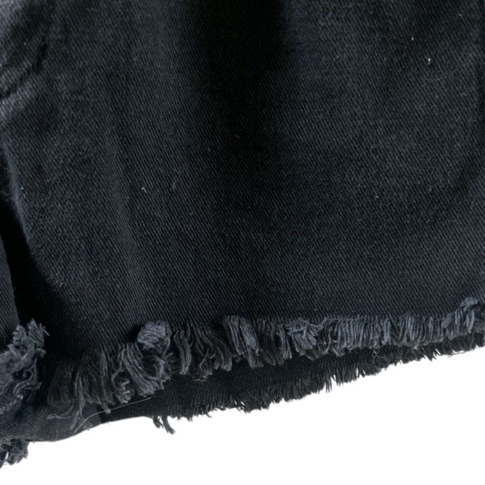 John Galt California High Waisted Button Up Black Denim Cut Off Shorts Size S - Picture 5 of 5